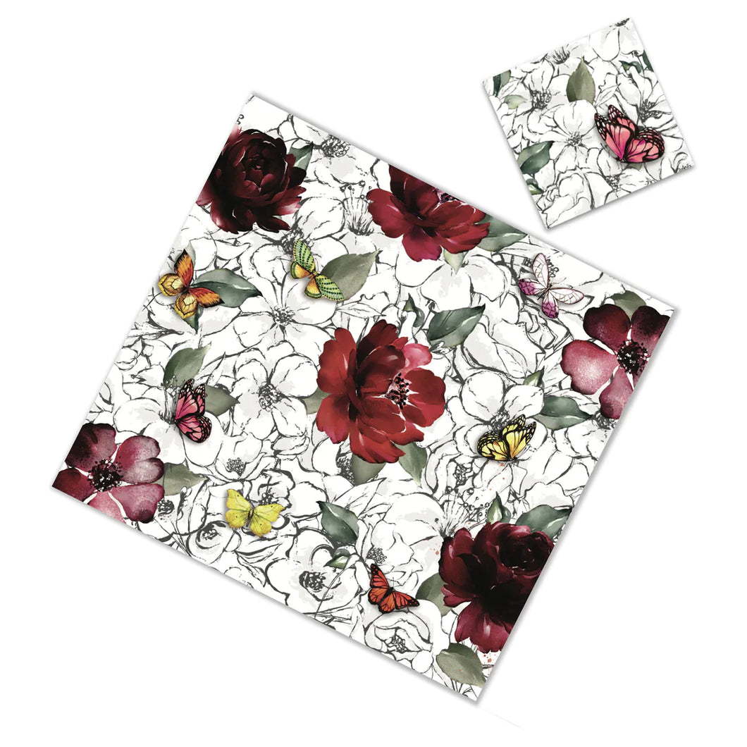 Floral Butterflies Paper Placemats