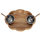 Silver Lining Wooden Bowl Set