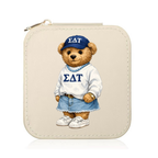 College Sorority Bear Travel Jewelry Box