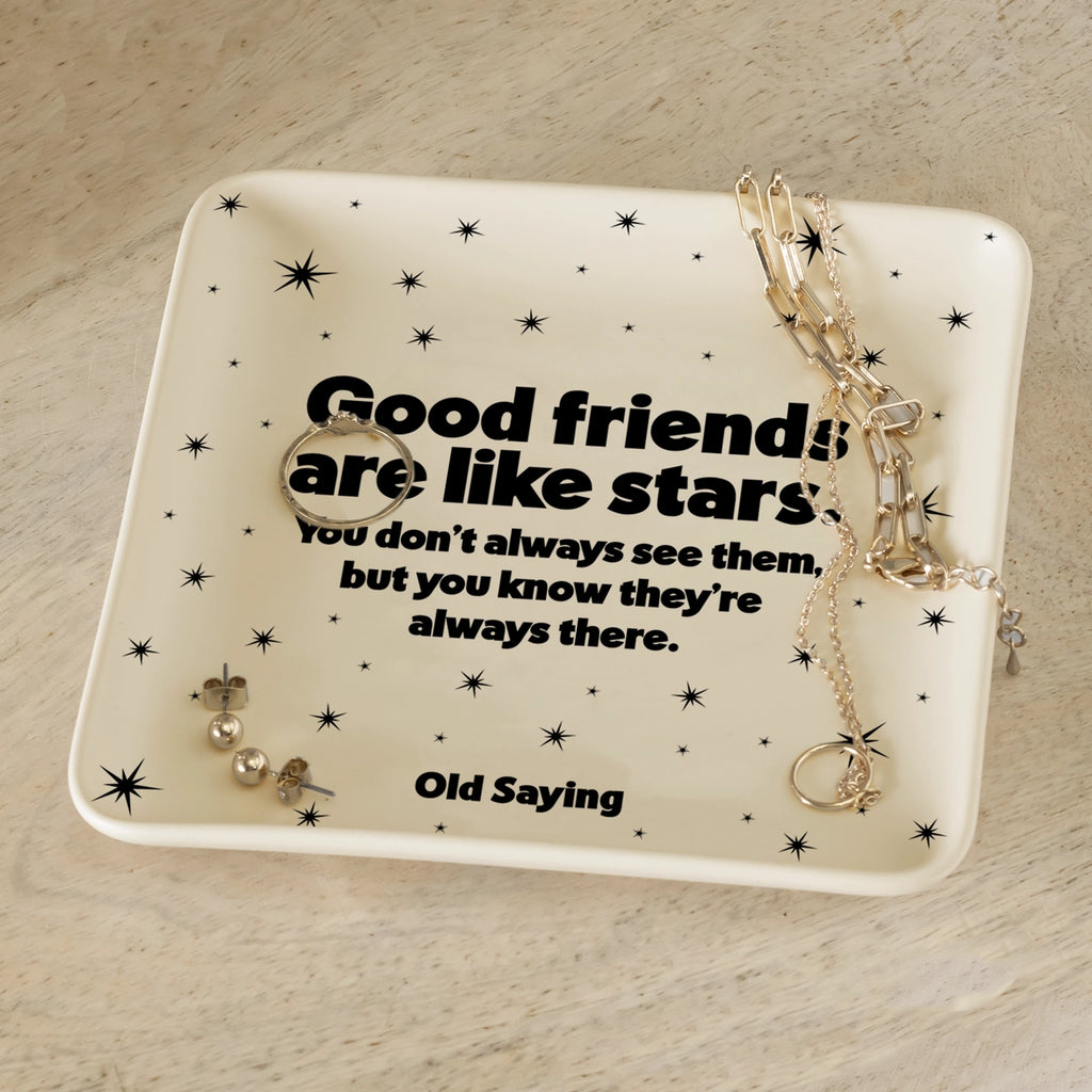 Ceramic matte finish trinket dish for friend