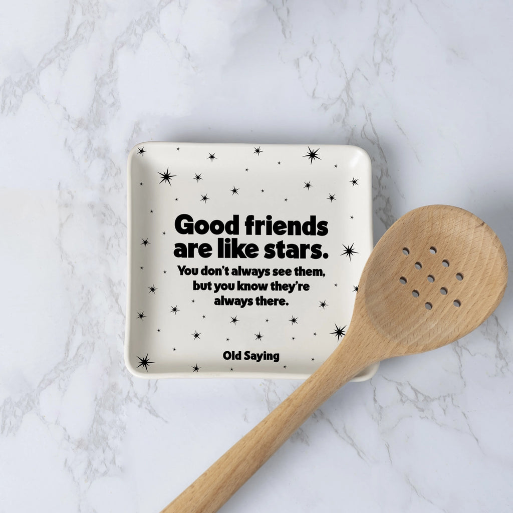 Ceramic matte finish trinket dish for friend