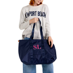 Monogrammed Packable Weekender Tote Bag