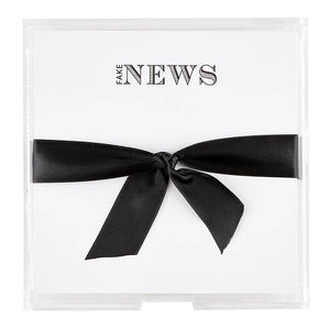 Fake News Notepaper in Acrylic Holder