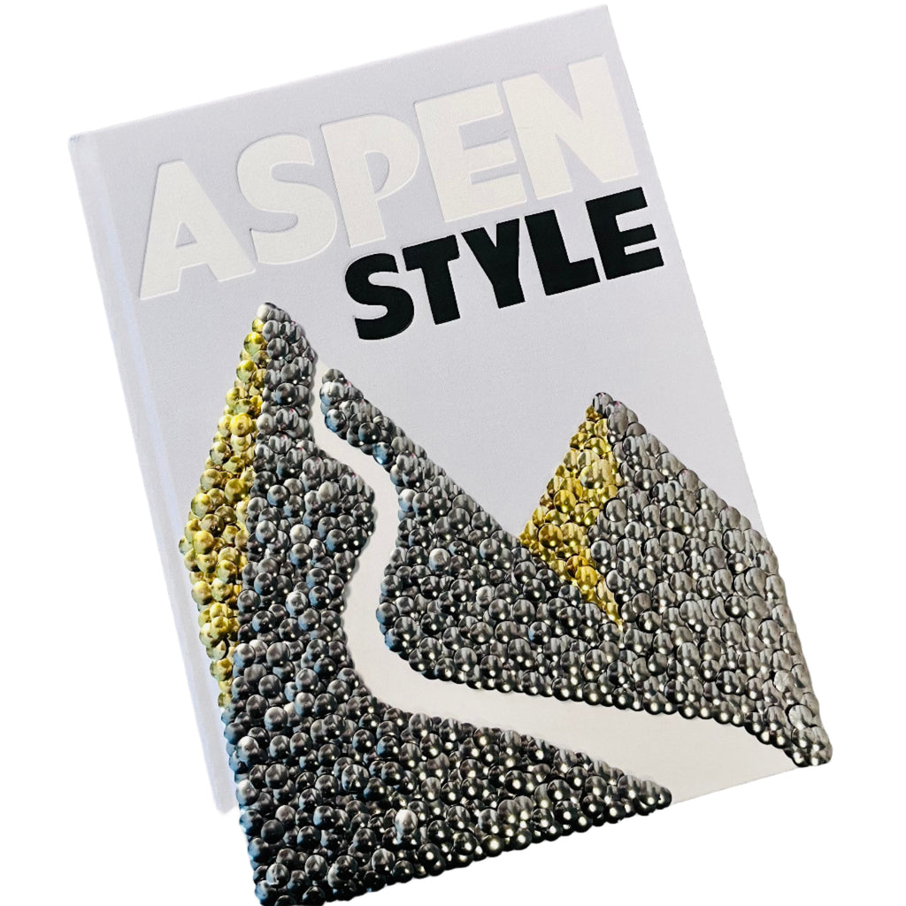 decorative Aspen, Colorado coffee table book adorned with elegant front cover artwork design