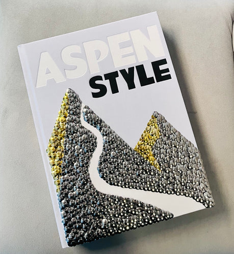 decorative Aspen, Colorado coffee table book adorned with elegant front cover artwork design