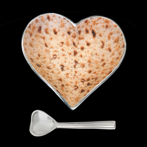 Matzah Heart Bowl with Heart Spoon