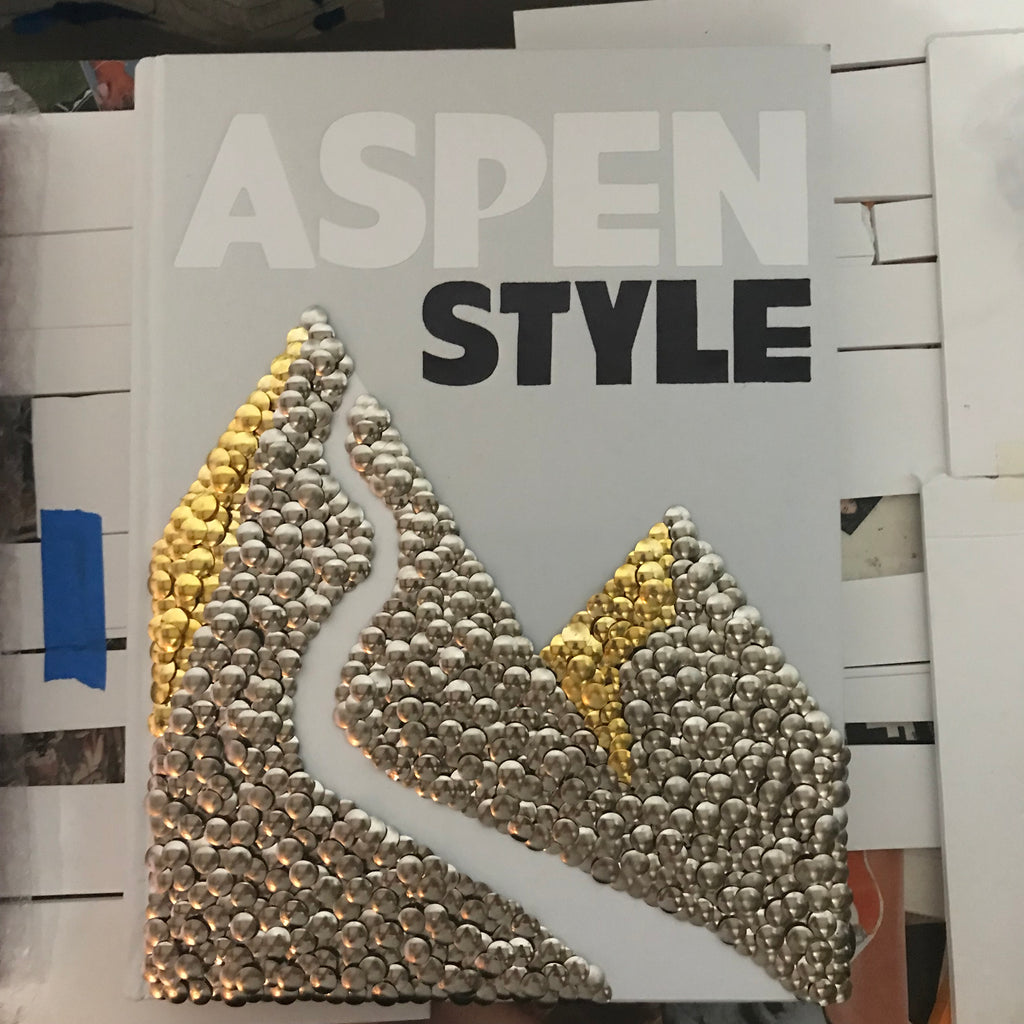 decorative Aspen, Colorado coffee table book adorned with elegant front cover artwork design
