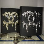 decorative coffee table book adorned with elegant front cover artwork design