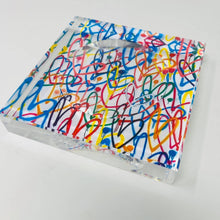 Load image into Gallery viewer, Graffiti Hearts Acrylic Block Candy Dish
