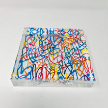 Load image into Gallery viewer, Graffiti Hearts Acrylic Block Candy Dish
