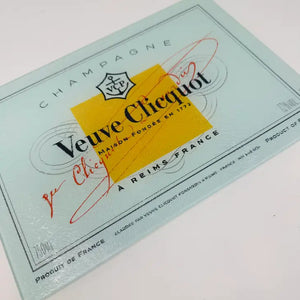 Veuve Clicquot Champagne Glass Serving Tray/ Cutting Board