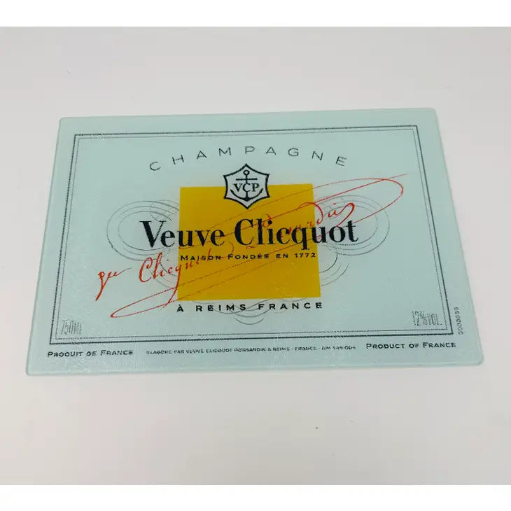 Veuve Clicquot Champagne Glass Serving Tray/ Cutting Board